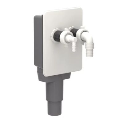 SIFONE LAVATRICE 1"X40/50 BIBOX DOPPIO INCASSO ESTRAIBILE