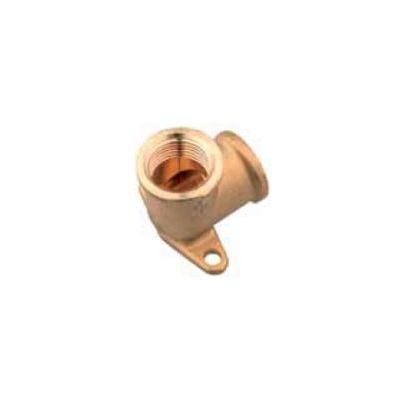 GOMITO OTTONE GIALLO C/FLANGIA FF