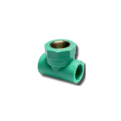 RACCORDO A T filettato femmina in PP-R con tasche a saldare femmina e attacco filettato femmina