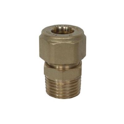 MANICOTTO MASCHIO PER TUBO RAME CON OGIVA IN OTTONE