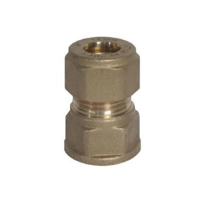 MANICOTTO FEMMINA PER TUBO RAME CON OGIVA IN OTTONE