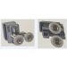 COPPIA RUOTE DOPPIE PER BOX DOCCIA DM 20 ATTACCO SUP. IN METALLO CROMATO X VETRO 6-8 MM (FORO VETRO 9MM)