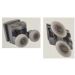 COPPIA RUOTE DOPPIE PER BOX DOCCIA DM 23 ATTACCO SUP. IN METALLO CROMATO X VETRO 6-8 MM (FORO VETRO 9MM)