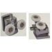 COPPIA RUOTE DOPPIE PER BOX DOCCIA DM 23 ATTACCO INF. IN METALLO CROMATO X VETRO 6-8 MM (FORO VETRO 9MM)