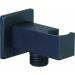PRESA ACQUA QUADRA C/SUPPORTO M.M 1/2 OTTONE CROMATO NERO OPACA