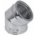 FUMI CURVA 45° ACCIAIO DOPPIA PARETE DM 150-200