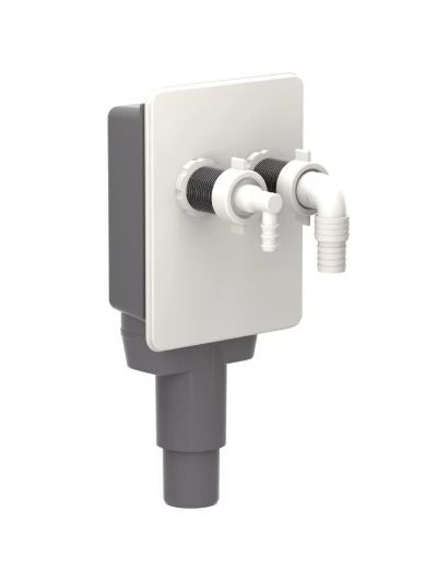 SIFONE LAVATRICE 1"X40/50 BIBOX DOPPIO INCASSO ESTRAIBILE